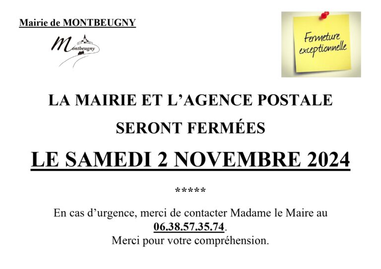 Fermeture mairie