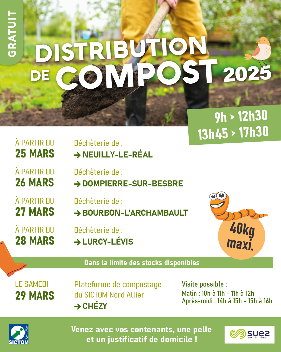 Distribution de compost - SICTOM Nord Allier