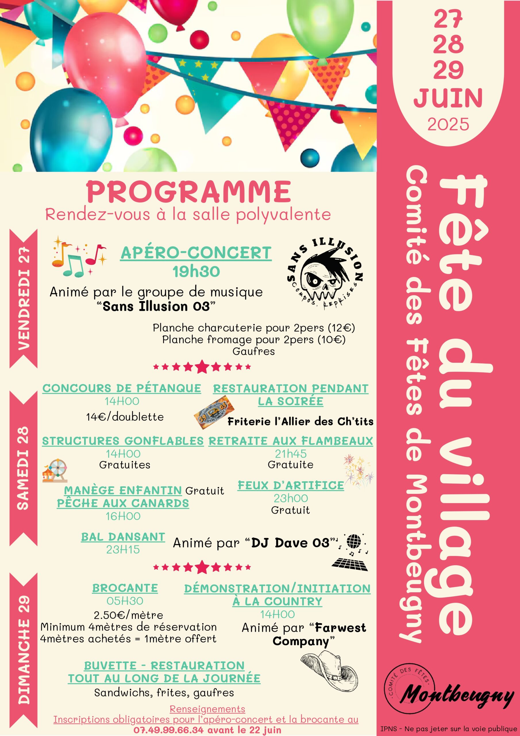 Fête du village du Comité des Fêtes de Montbeugny