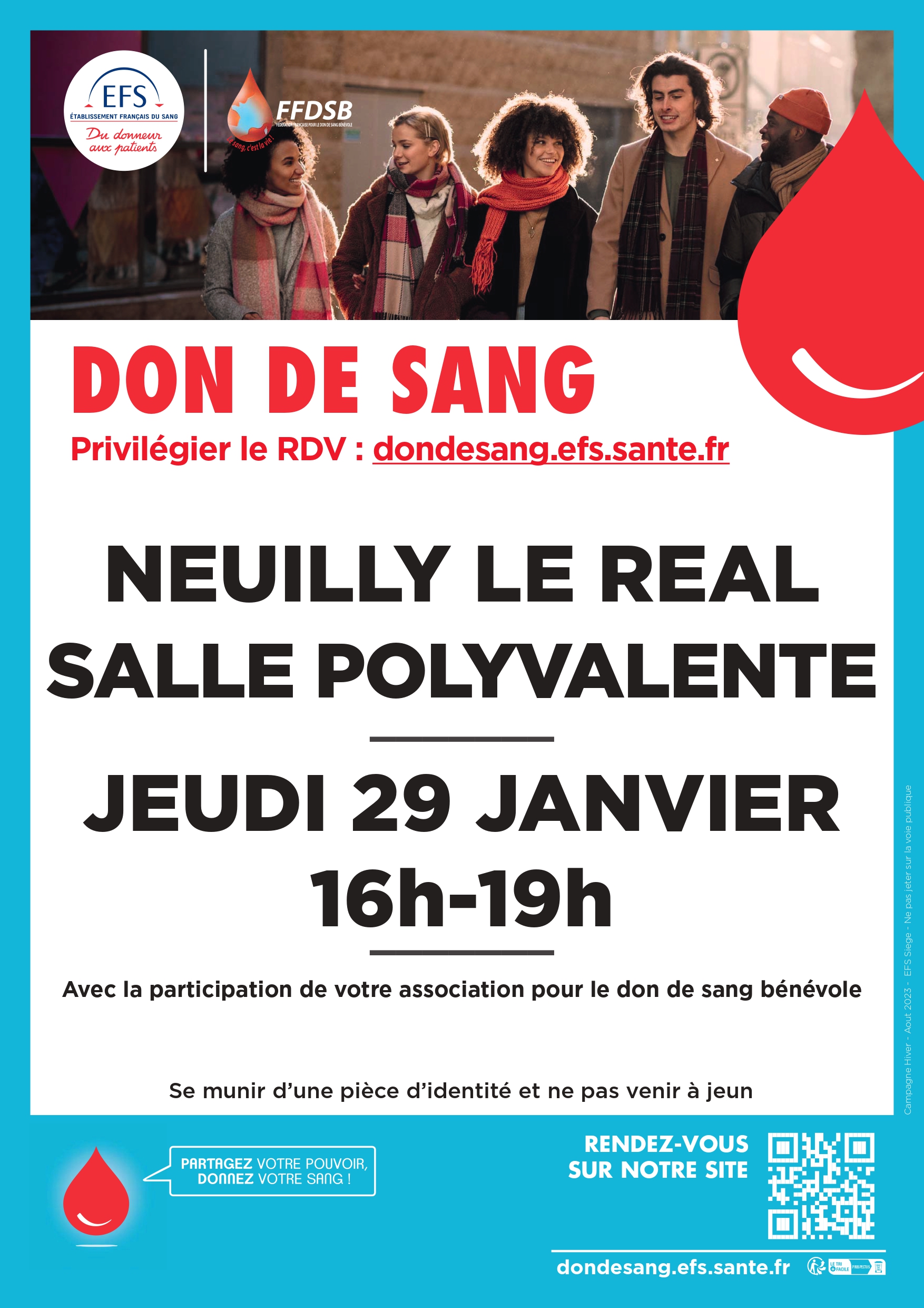 Don du sang à Neuilly le Réal