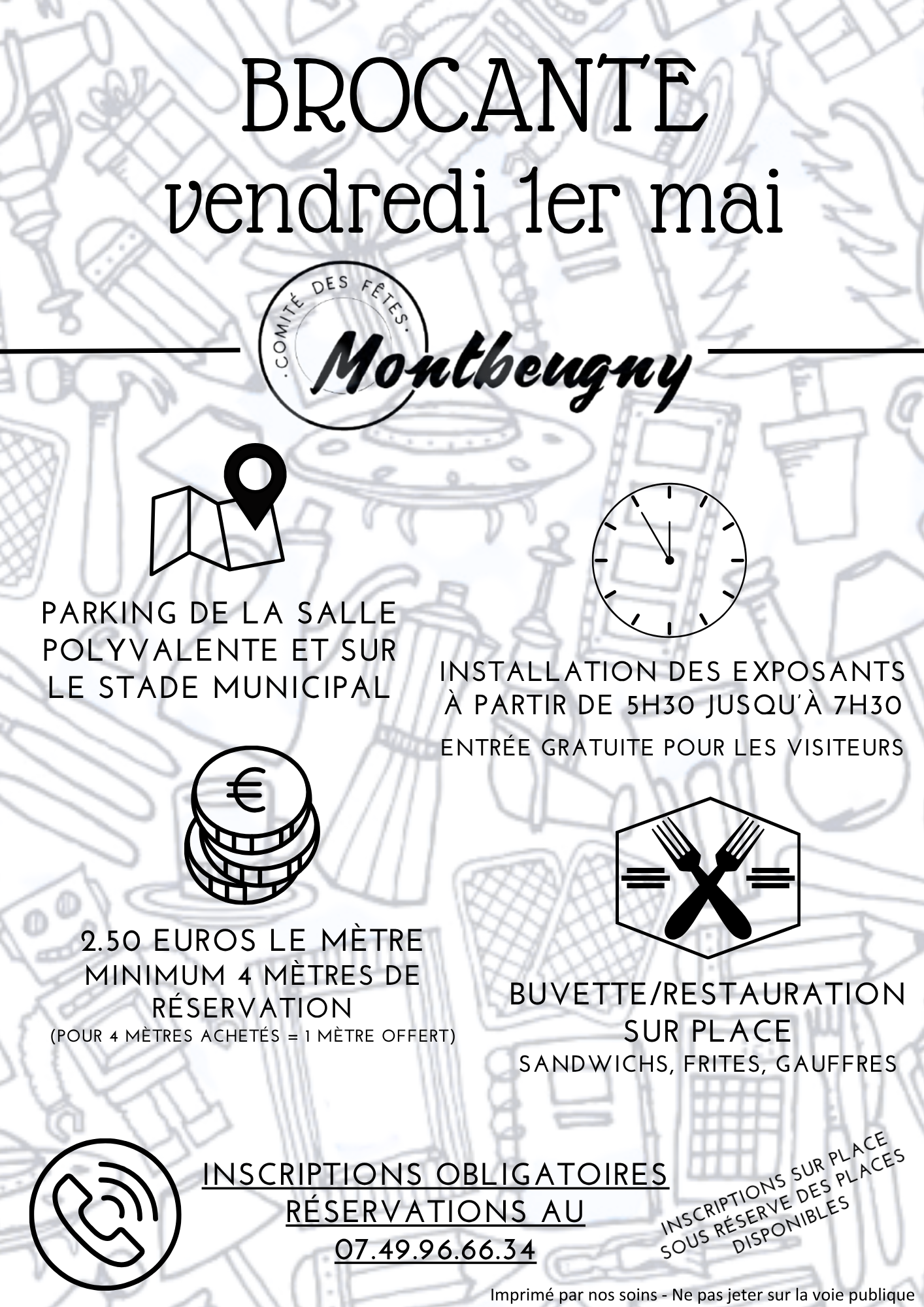 Brocante du Comité des Fêtes de Montbeugny