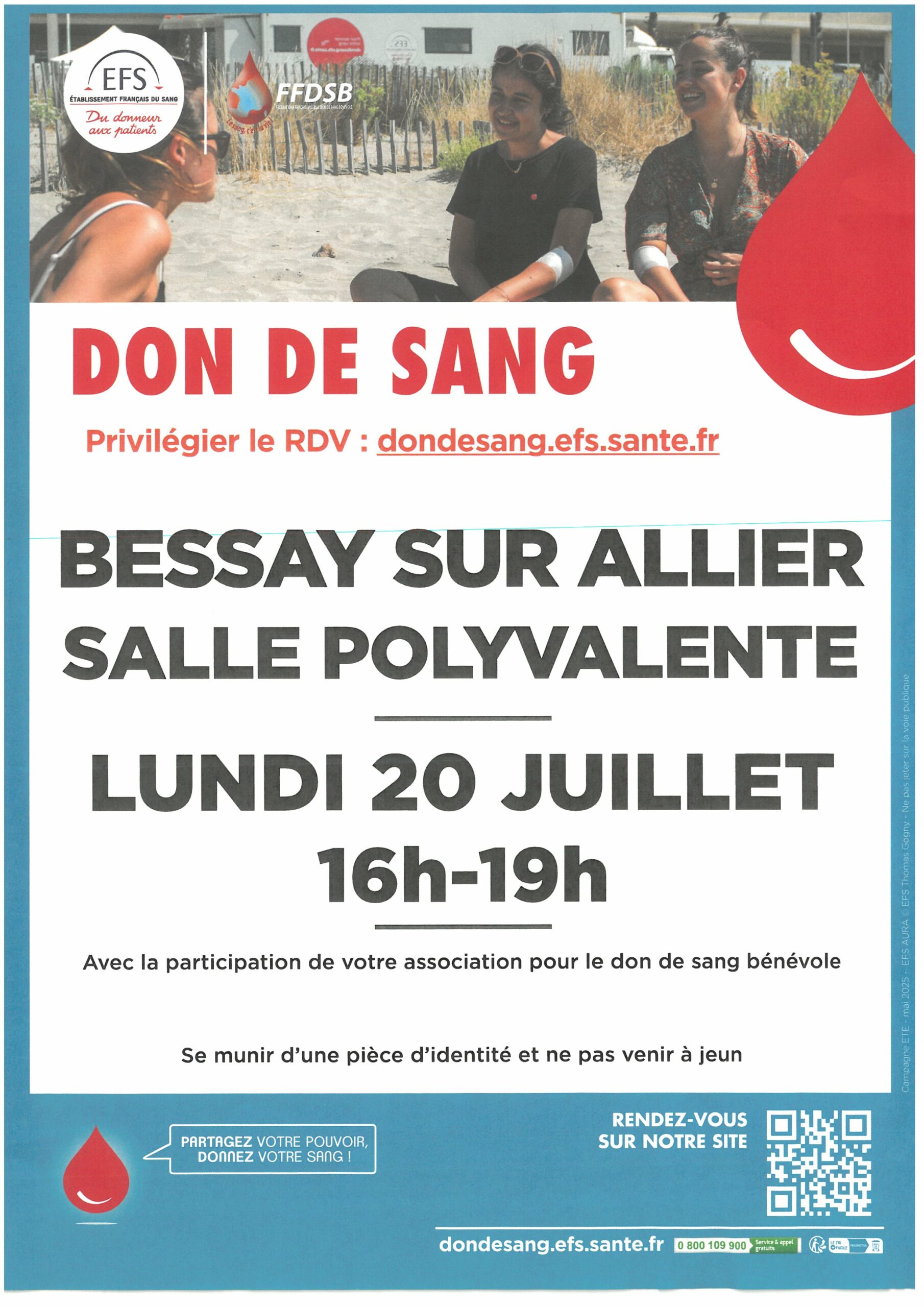 Don du sang à Bessay-sur-Allier
