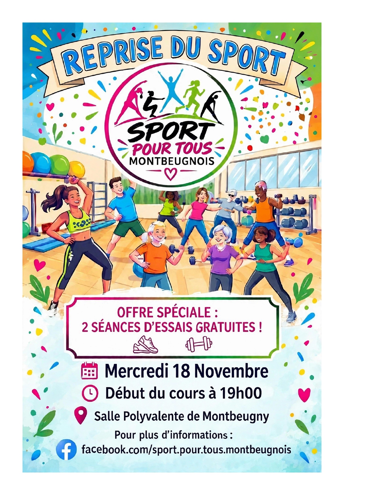 Reprise des cours de sport avec Sport Pour Tous Montbeugnois
